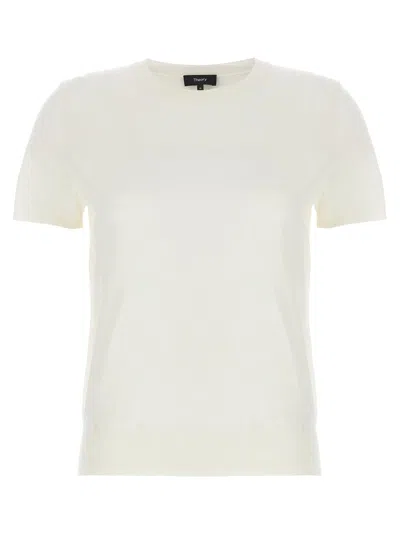 Theory Short-sleeved Sweater In White