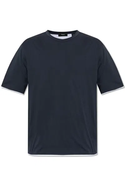 Theory Short-sleeved T-shirt In Black
