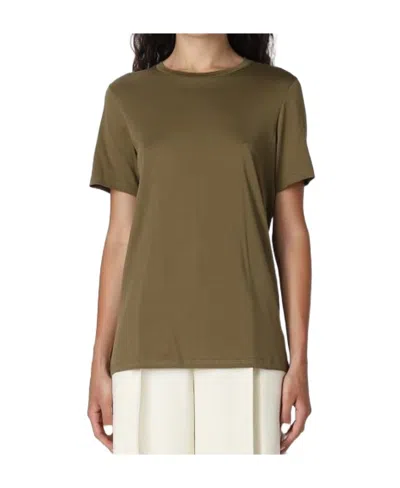 Theory Short-sleeved T-shirt With Round Neck In Green