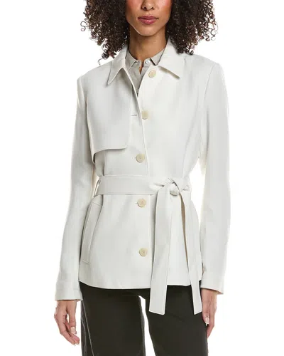Theory Short Trench Coat In White
