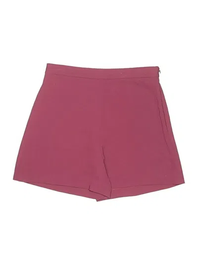 Pre-owned Theory Shorts In Burgundy