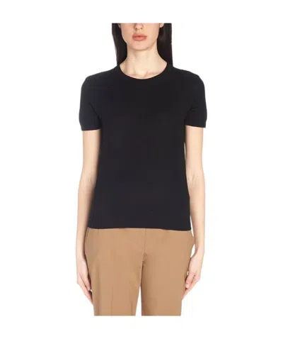 Theory Regal Merino Wool Short-sleeve Crew T-shirt In Black