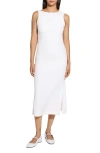 Theory Shoulder Pleat Sleeveless Midi Dress