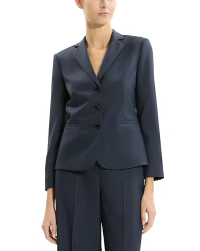 Theory Shrkn Three Button Jacket In Blue