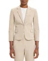 Theory Printed Ponte Blazer In Neutral