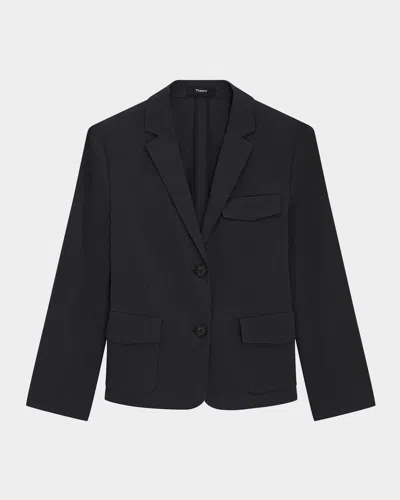 THEORY SHRUNKEN CRUNCH LINEN JACKET