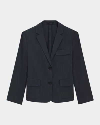 THEORY SHRUNKEN CRUNCH LINEN JACKET