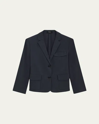 THEORY SHRUNKEN CRUNCH LINEN JACKET