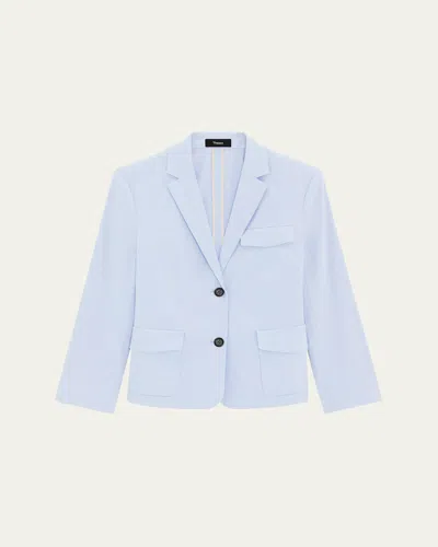 THEORY SHRUNKEN CRUNCH LINEN JACKET