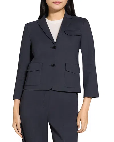 Theory Shrunken Blazer In Good Linen In Concord