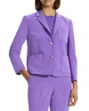 Theory Shrunken Single Breasted Blazer In Bright Peony In Pink