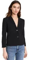 Theory Patch Pocket Shrunken Crepe Jacket In Black