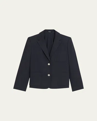 Theory Shrunken Patch Pocket Jacket In Concord