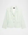 Theory Shrunken Single-breasted Blazer In Multi