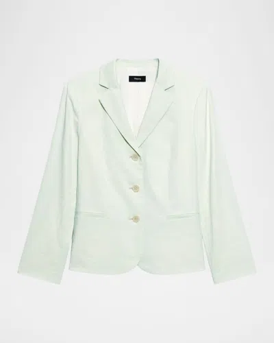 Theory Shrunken Single-breasted Blazer In Multi