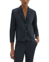 Theory Boxy Patch Pocket Blazer In Good Linen In Concord