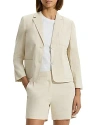 Theory Shrunken Split Cuff Two Button Blazer In Straw