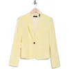 Theory Shrunken Stretch Linen Blend Blazer In Lemon