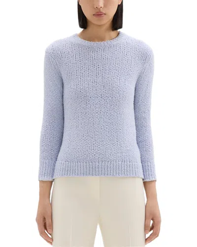 Theory Shrunken Crewneck Sweater In Blue