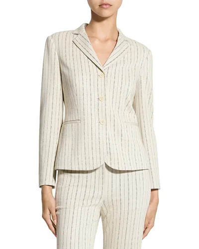 Theory Shrunken Three Button Jacket In White