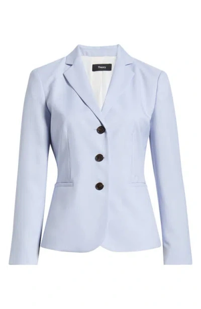 Theory Shrunken Three-button Jacket In Blue