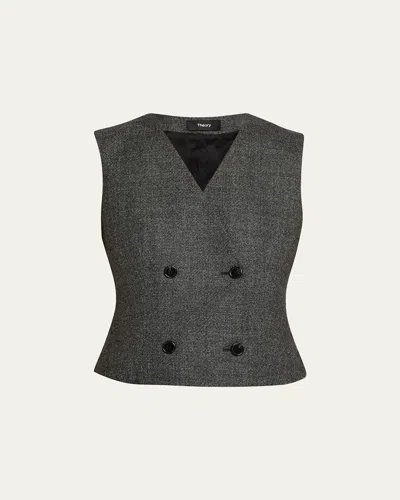 THEORY SHRUNKEN WOOL SUITING VEST