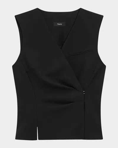THEORY SHRUNKEN WRAP VEST