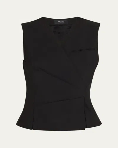THEORY SHRUNKEN WRAP VEST