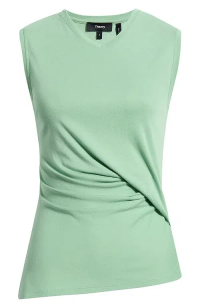 Theory Side Twist Modal & Pima Cotton Tank In Black