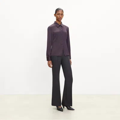 Theory Side-zip Flare Pant In Bistretch Wool In Black