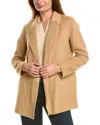 Theory Sileena Chevron Wool Coat In Brown
