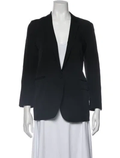 Pre-owned Theory Silk Blazer In Black