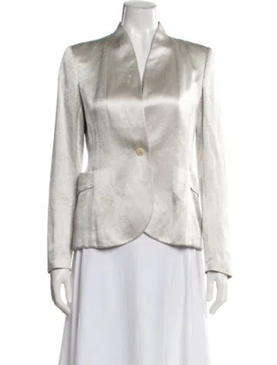Pre-owned Theory Silk Blazer In Neutral