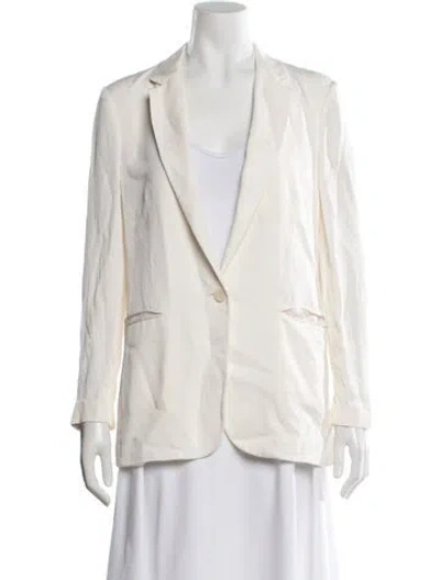 Pre-owned Theory Silk Blazer In Neutral