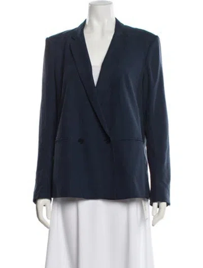 Pre-owned Theory Silk Blazer W/ Tags In Blue