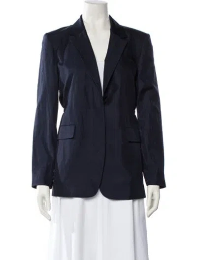 Pre-owned Theory Silk Blazer W/ Tags In Blue