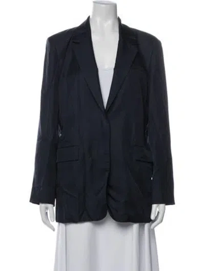 Pre-owned Theory Silk Blazer W/ Tags In Blue