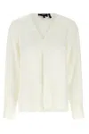 Theory Silk Blouse Shirt And Blouse White In White