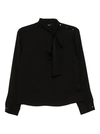 Theory Silk Blouse In Black