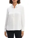 Theory Buttoned-up Long-sleeve Shirt In Ivory