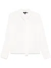 Theory Blouse In Beige Silk In Neutrals