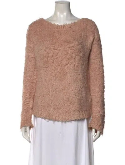 Pre-owned Theory Silk Crew Neck Sweater In Multi