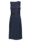 Theory Bateau Neck Knit Dress In Blue