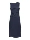 Theory Bateau Neck Knit Dress In Blue
