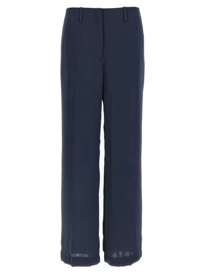 THEORY THEORY SILK EFFECT TROUSERS