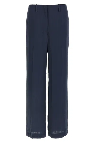 THEORY SILK EFFECT TROUSERS