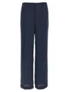 Theory Silk Effect Trousers In Blue