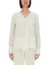 Theory Silk Georgette Blouse In White