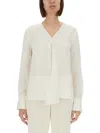 Theory Silk Blouse Shirt And Blouse White In Ivory