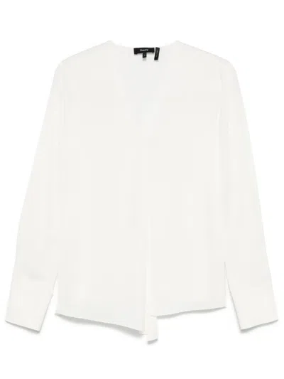 THEORY SILK GEORGETTE BLOUSE